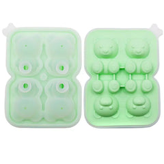 4 Grid Bear Silicone Ice Tray