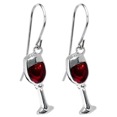 Red Wine Goblets Stud Earrings