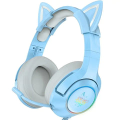 Cute Cat Ear Headphone with Mic